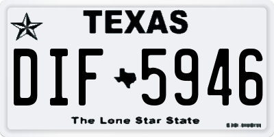 TX license plate DIF5946