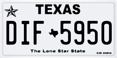 TX license plate DIF5950