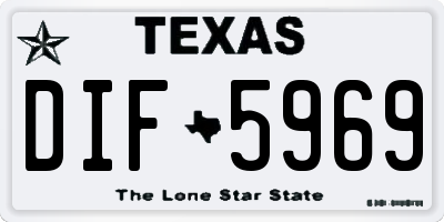 TX license plate DIF5969