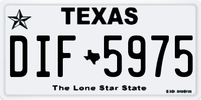 TX license plate DIF5975