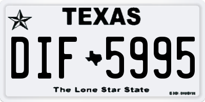 TX license plate DIF5995