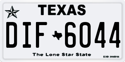 TX license plate DIF6044
