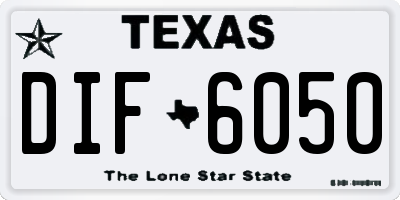 TX license plate DIF6050