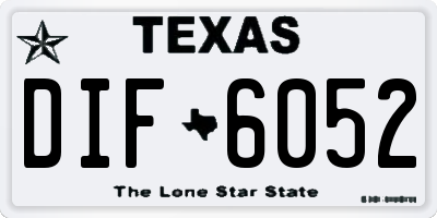 TX license plate DIF6052