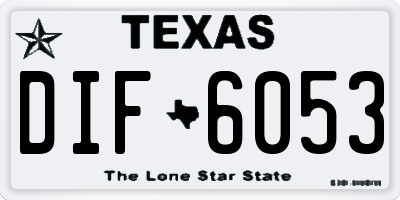 TX license plate DIF6053