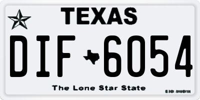TX license plate DIF6054