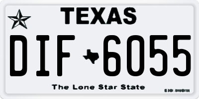 TX license plate DIF6055