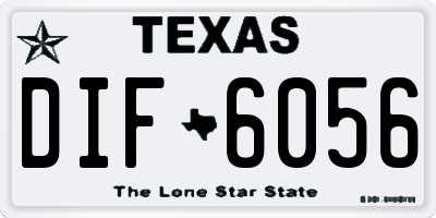 TX license plate DIF6056