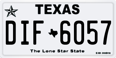 TX license plate DIF6057