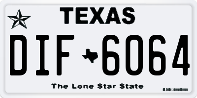 TX license plate DIF6064