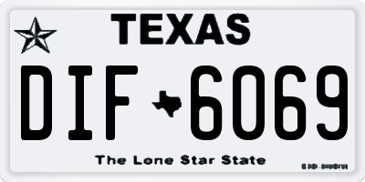 TX license plate DIF6069