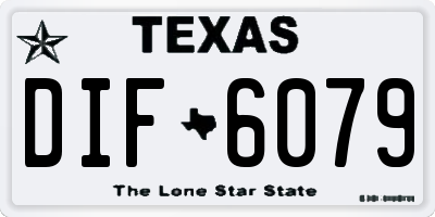 TX license plate DIF6079