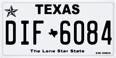 TX license plate DIF6084