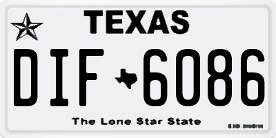 TX license plate DIF6086