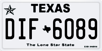 TX license plate DIF6089