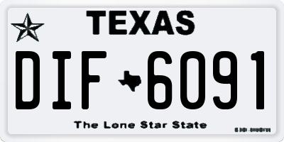 TX license plate DIF6091