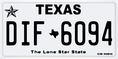 TX license plate DIF6094