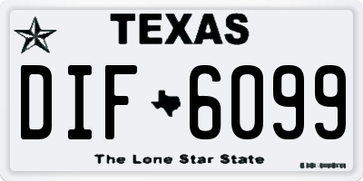 TX license plate DIF6099