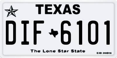 TX license plate DIF6101