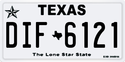 TX license plate DIF6121