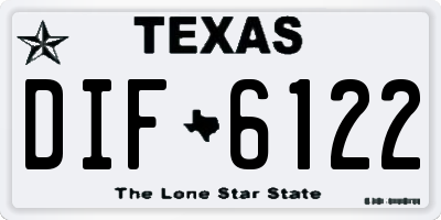 TX license plate DIF6122