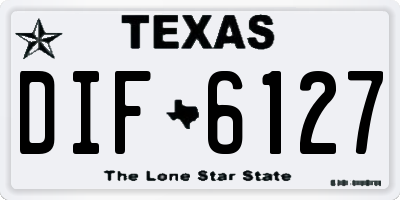 TX license plate DIF6127