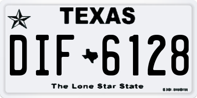 TX license plate DIF6128