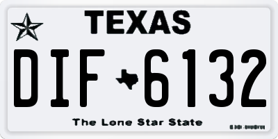TX license plate DIF6132