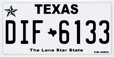 TX license plate DIF6133