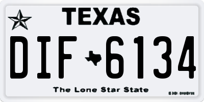 TX license plate DIF6134