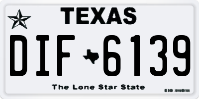TX license plate DIF6139