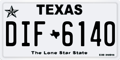 TX license plate DIF6140