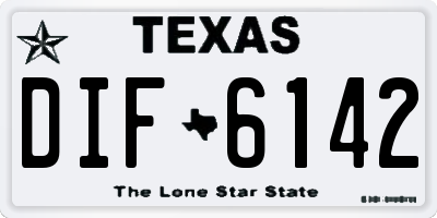 TX license plate DIF6142