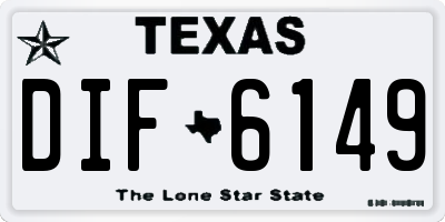 TX license plate DIF6149