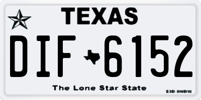 TX license plate DIF6152
