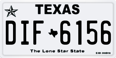 TX license plate DIF6156