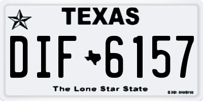 TX license plate DIF6157