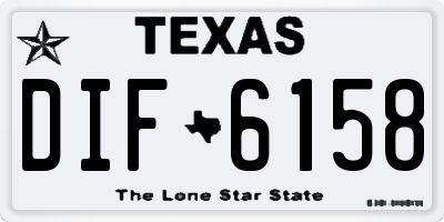 TX license plate DIF6158