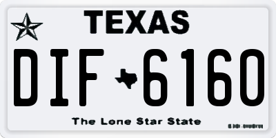 TX license plate DIF6160