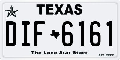 TX license plate DIF6161