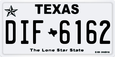 TX license plate DIF6162