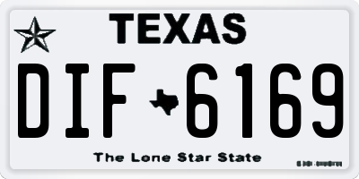 TX license plate DIF6169