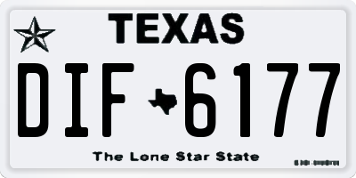 TX license plate DIF6177
