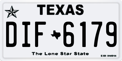 TX license plate DIF6179
