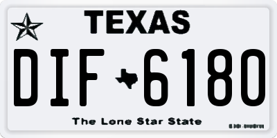 TX license plate DIF6180