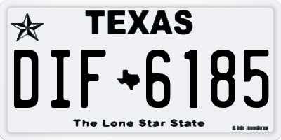 TX license plate DIF6185