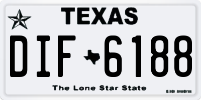 TX license plate DIF6188