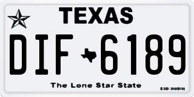 TX license plate DIF6189