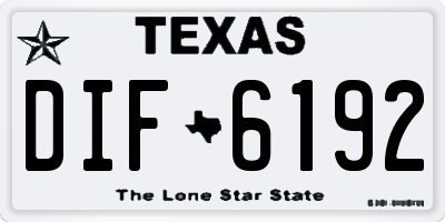 TX license plate DIF6192