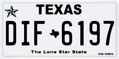 TX license plate DIF6197